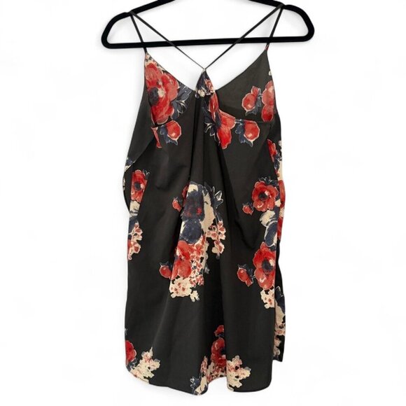 Free People Printed Chiffon Cascades Slip Black Combo SIze XS - Picture 3 of 6